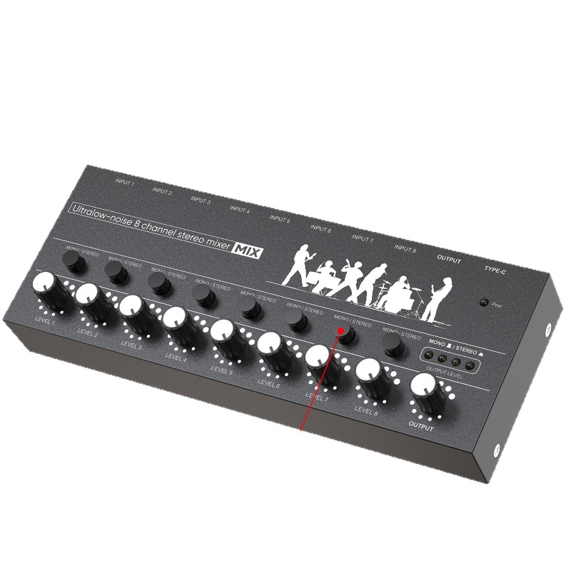 Audio Music Hub - Mezclador de Seis Vías, Mini Mezclador