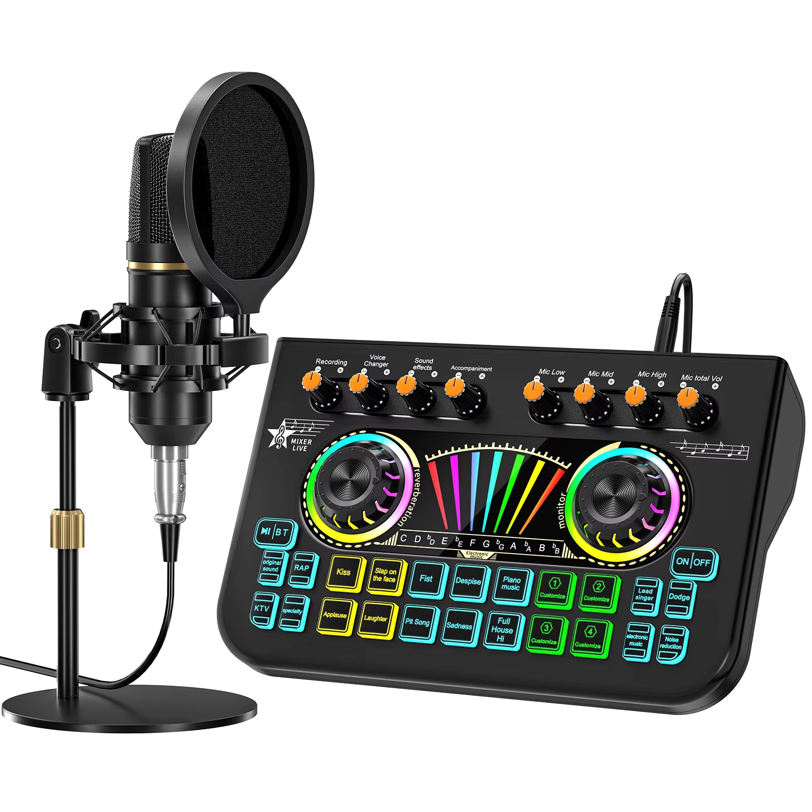 Audio Music Youtube - Kit de Micrófono para Podcast Tenlamp