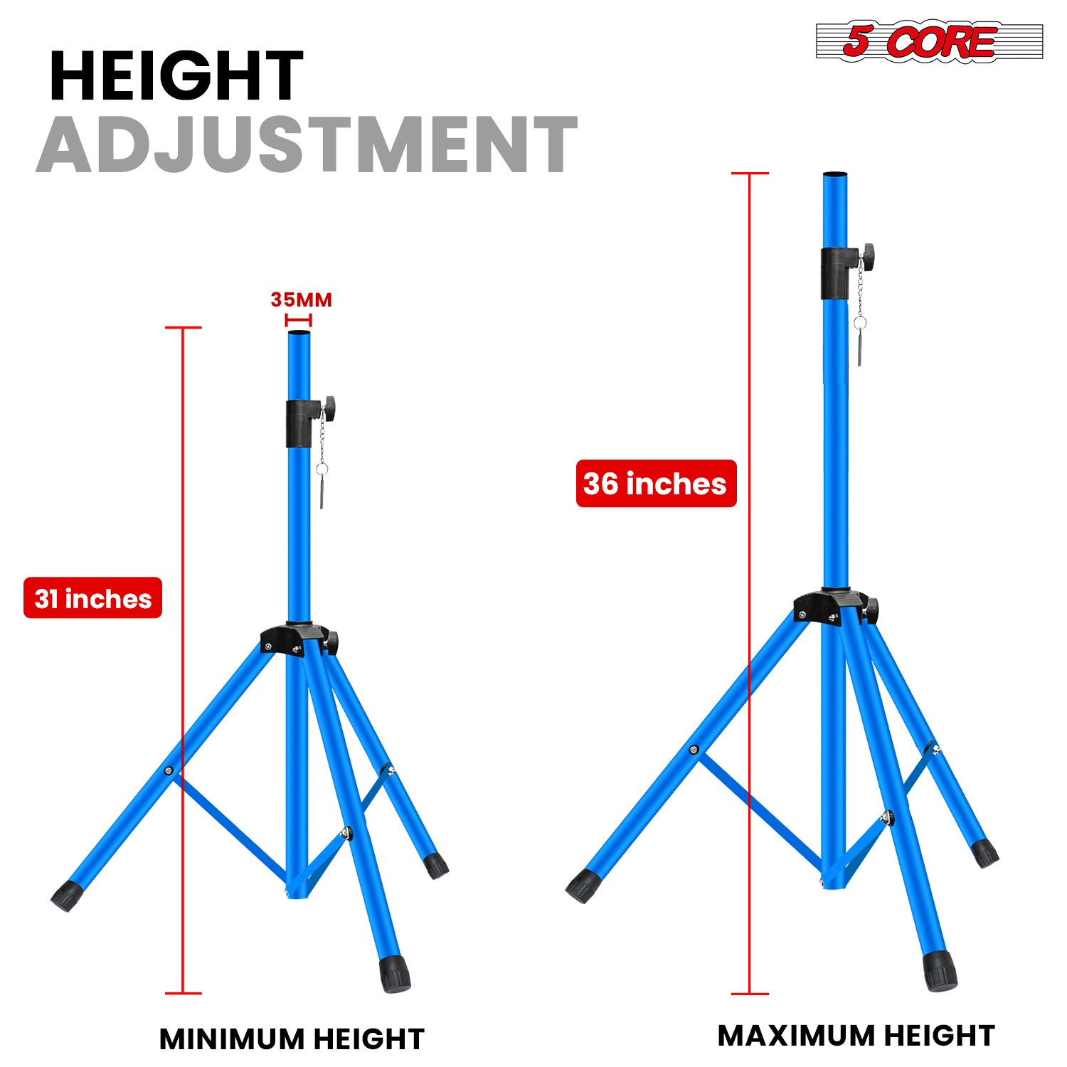 Soporte de Altavoz de 5 Núcleo - Speaker Stand Tripod reseña y precio