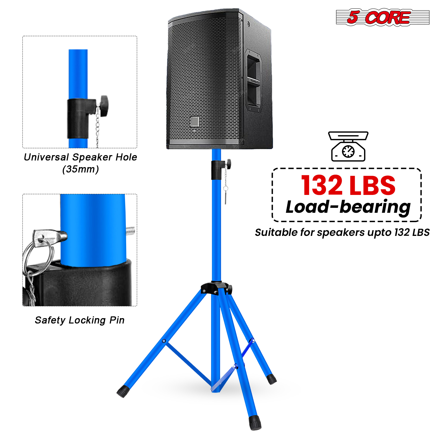 Soporte de Altavoz de 5 Núcleo - Speaker Stand Tripod reseña y precio