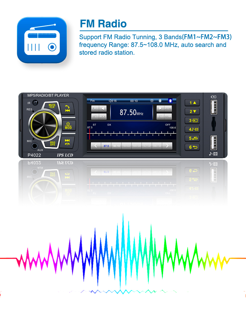 Radio Estéreo con pantalla tác - Audio Music Free Mp3 reseña y precio