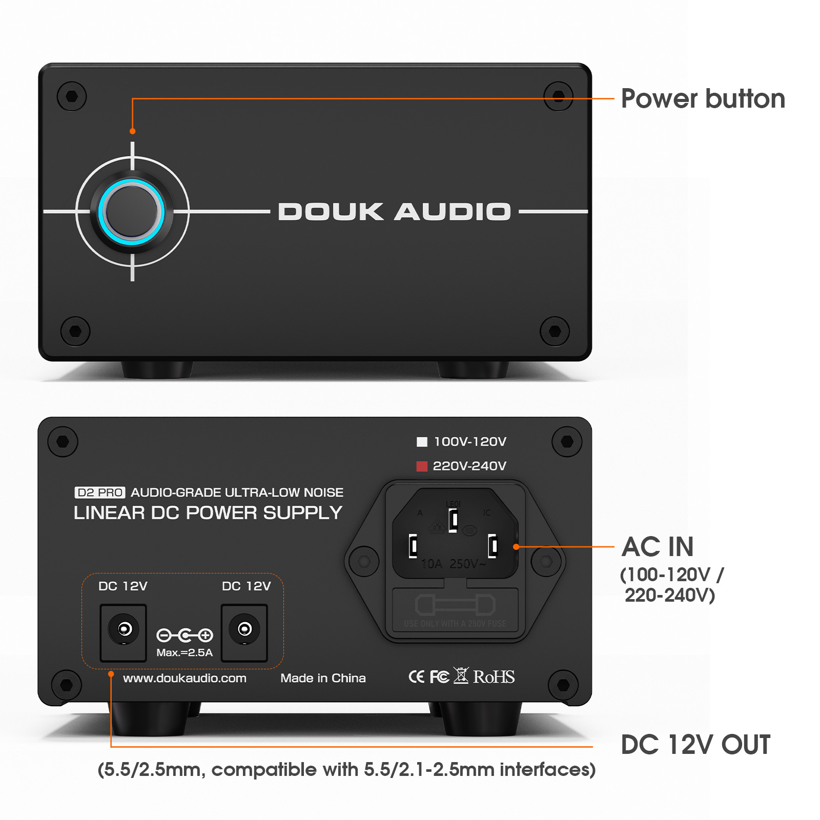 Fuente de alimentación lineal  - Headphone Amplifier Dac reseña y precio