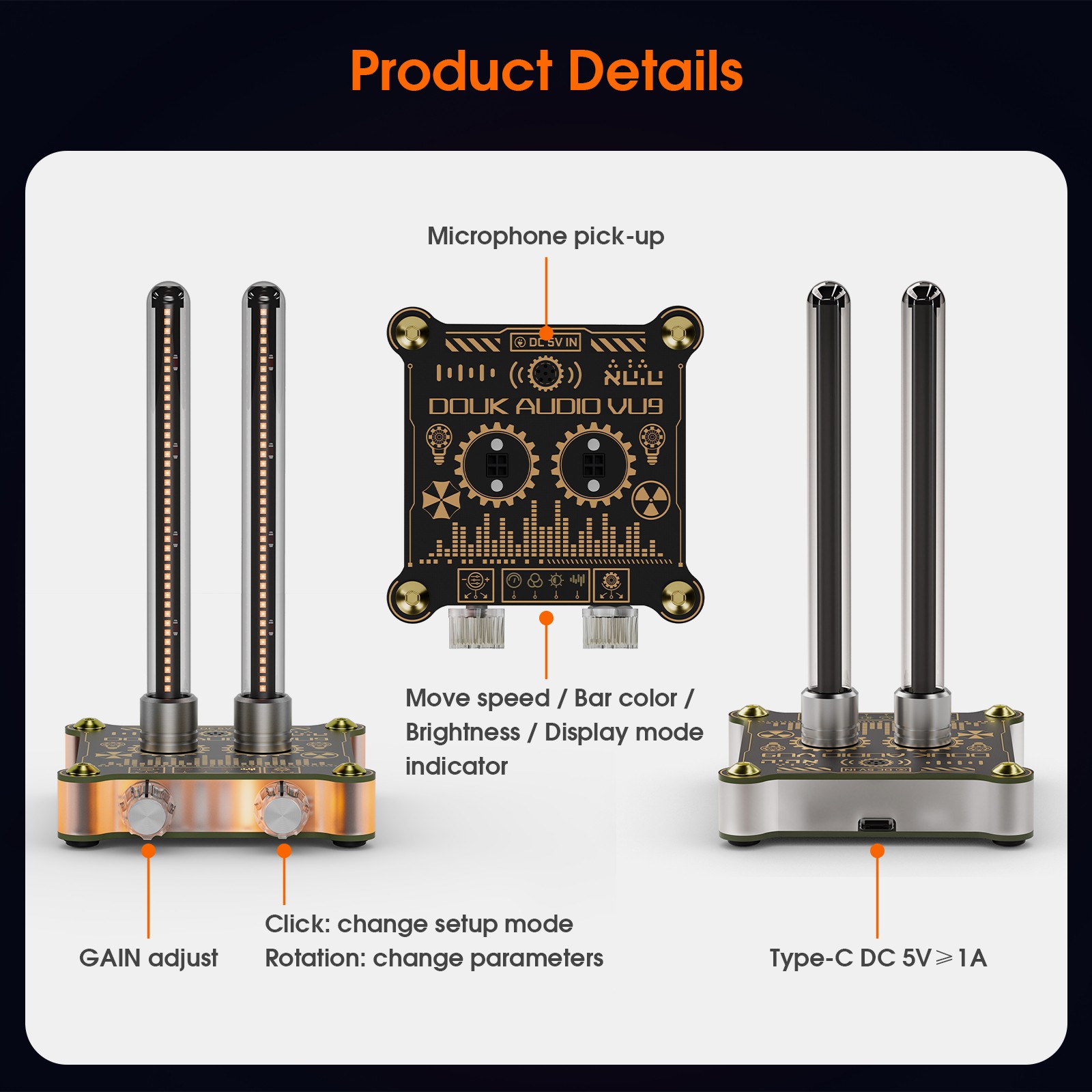 Douk Audio doble tubo Pixie VU - Audio Music Youtube reseña y precio