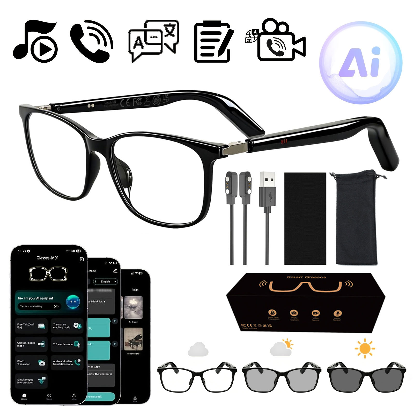 Gafas Inteligentes con Audio,  - Audio Music Hifi reseña y precio